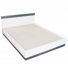 Pat Verona pentru saltea 160x200 cm, Alb cu Gri